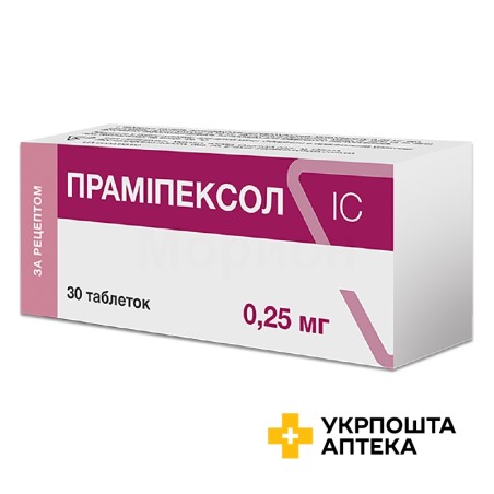 Праміпексол табл. 0,25 мг №30 ІнтерХім (Україна)