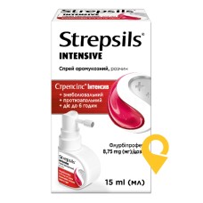 Стрепсілс інтенсив спрей оромук. 8,75 мг/доза 15.мл Рекітт Бенкізер (Великобританія)