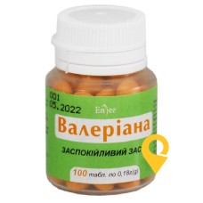 Валеріана табл. 180 мг фл. №100 Красота та Здоров'я (Україна)