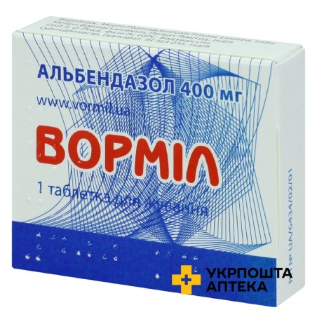Ворміл табл. жув. 400 мг Мепро Фармасеутікалз (Індія)
