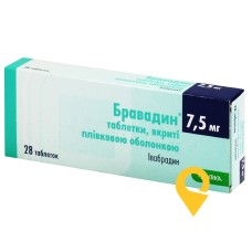 Бравадин табл. 7,5 мг №28 КРКА (Словенія)