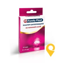 Фемілі пласт пластир на нетканій основі 25 мм * 72 мм, на н/ткан. основі №20 Аргопласт (Україна)