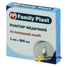 Фемілі пласт пластир на тканинній основі 1 см * 500 см, на тканинній основі Аргопласт (Україна)