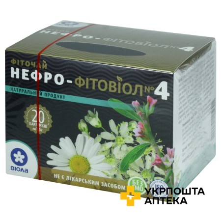 Фіточай Нефро-фітовіол №4 №4 фільтр-пакет 1,5 г, нефро №20 Віола (Україна)