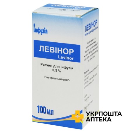 Левінор р-н д/інф 5 мг/мл 100.мл Завод Інфузія (Україна)