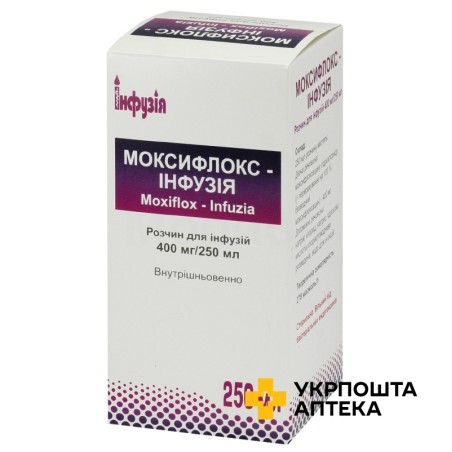 Моксифлокс р-н д/інф 1,6 мг/мл 250.мл Завод Інфузія (Україна)