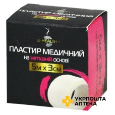 Пластир котушковий Бі-хелс 5 м * 3 см, неткан., котуш. Калина Медична Виробнича Компанія (Україна)