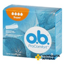Тампони O.B. про комфорт супер ProComfort Super №8 Johnson & Johnson Sante Beaute France S.A.S. (Франція)
