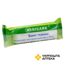 Бинт нестерильний Медікеа 5 м * 10 см, ткан. Допомога-I (Україна)