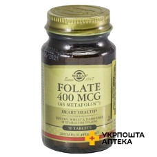 Фолат Solgar табл. 400 мкг №50 Солгар Вітамін енд Херб (США)