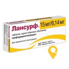 Лансурф табл. 15 мг + 6,14 мг №20 Серв'є Індастрі (Франція)
