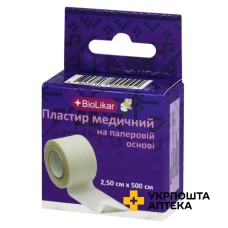 Пластир котушковий 2,5 см х 500 см котушка Киевфармгрупп (Україна)