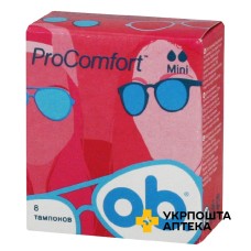 Тампони O.B. про комфорт міні ProComfort Mini №8 Johnson & Johnson Sante Beaute France S.A.S. (Франція)