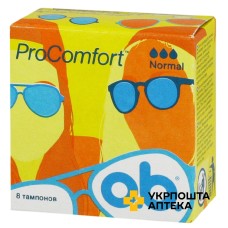 Тампони O.B. про комфорт нормал ProComfort Normal №8 Johnson & Johnson Sante Beaute France S.A.S. (Франція)