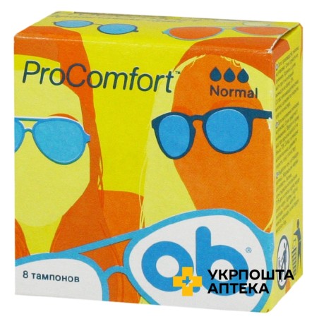 Тампони O.B. про комфорт нормал ProComfort Normal №8 Johnson & Johnson Sante Beaute France S.A.S. (Франція)