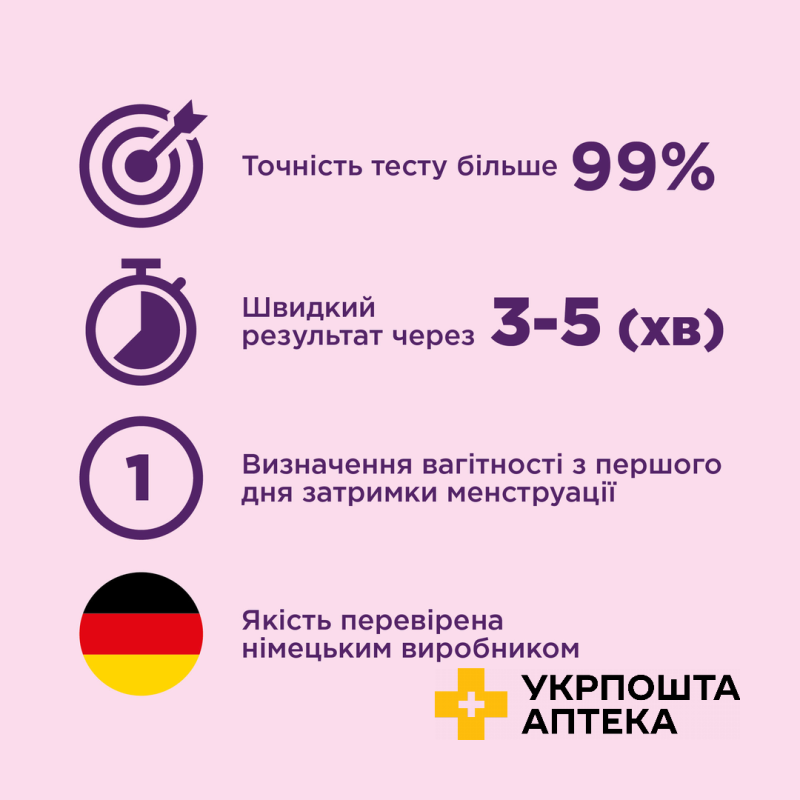 Тест-смужка для визначення вагітності Evitest, 1 шт. Sanavita Pharmaceuticals GmbH (Німеччина)