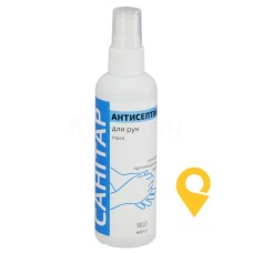Антисептик для рук Санітар спрей 100 мл Красота та Здоров'я (Україна)