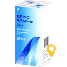 Еріус сироп 2,5 мг/5 мл 60.мл Organon Heist BV (Бельгія)