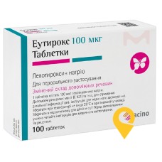 Еутирокс табл. 100 мкг №100 Merck Healthcare KGaA (Німеччина)