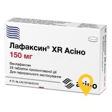 Лафаксин XR табл. пролонг. 150 мг №28 Dexcel Pharma Technologies LTD (Ізраїль)
