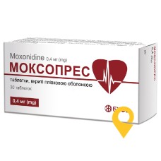 Моксопрес табл. 0,4 мг №30 Борщагівський ХФЗ (Україна)