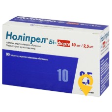 Ноліпрел бі-форте табл. 10 мг + 2,5 мг №90 Серв'є (Ірландія) Індастріс (Ірландія)