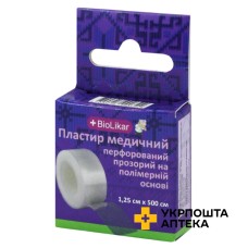 Пластир перфорований прозорий полімерний 1,25 см * 500 см Киевфармгрупп (Україна)