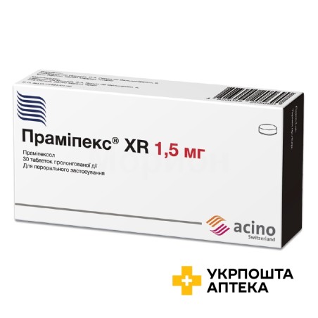 Праміпекс XR табл. пролонг. 1,5 мг №30 Лаб. Нормон (Іспанія)