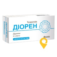 Діорен табл. 5 мг №30 Борщагівський ХФЗ (Україна)