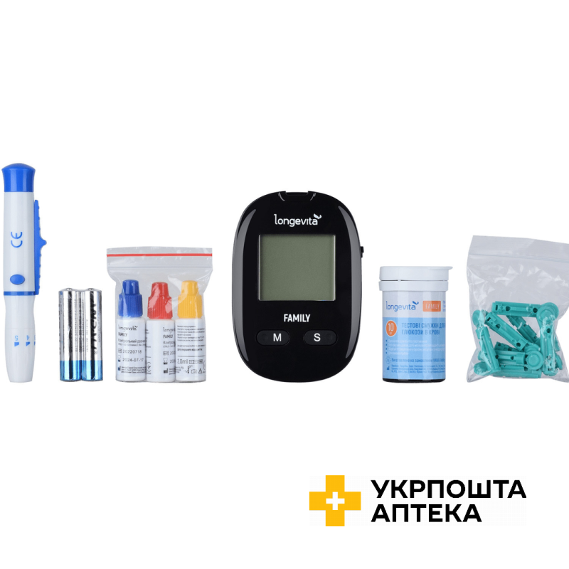 Глюкометр Longevita Family система для вимірювання глюкози в крові Hangzhou Sejoy Electronics (Китай)