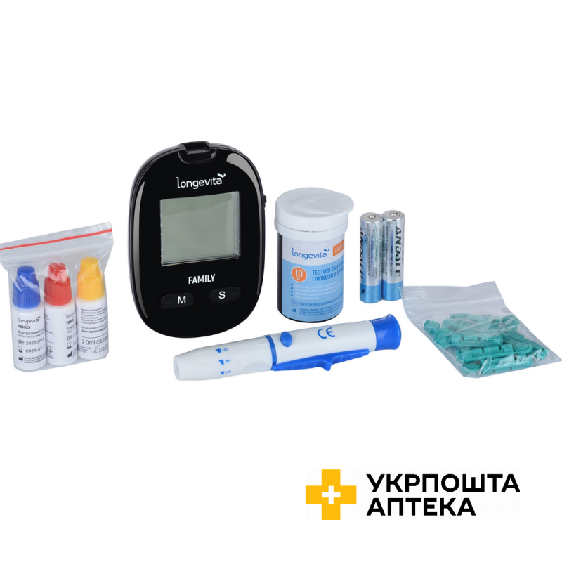 Глюкометр Longevita Family система для вимірювання глюкози в крові Hangzhou Sejoy Electronics (Китай)