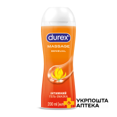 Інтимний гель-змазка DUREX®  Massage Sensual (з Іланг Ілангом), 200 мл (лубрикант) Reckitt Benckiser Healthcare (Великобританія)