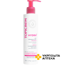 Молочко для обличчя Topicrem Hydra+ ніжне очищувальне, 200 мл Lab. NIGY (Франція)