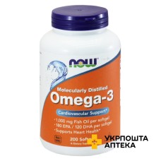 Омега-3 1000 мг капс. №200 NOW FOODS (США)