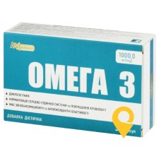 Омега 3 капс. 1000 мг блістер №30 Красота та Здоров'я (Україна)