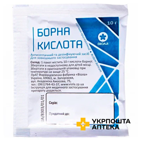 Борна кислота пор. 10 г Віола (Україна)