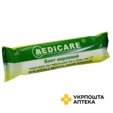 Бинт нестерильний Медікеа 7 м * 14 см, тип марлі 17 Допомога-I (Україна)