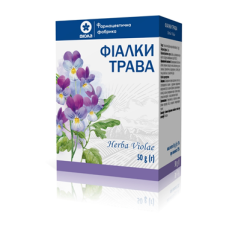 Фіалки трава по 50 г у пачках з внутрішнім пакетом Віола (Україна)