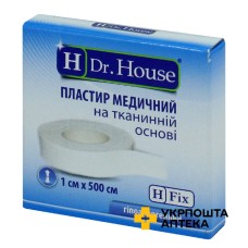 Лейкопластир H Др. Хаус 1 см * 500 см, на тканинній основі Jiangsu Nanfang Medical Co., Ltd (Китай)