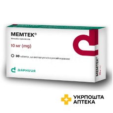 Мемтек табл. дисперг. 10 мг №30 Дарниця ФФ (Греція)