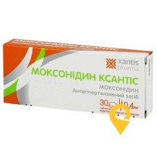 Моксонідин табл. 0,4 мг №30 Санека Фармасьютікалз (Словацька Республіка)