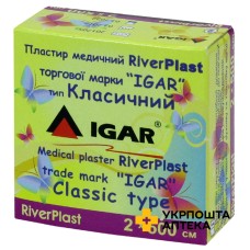 Пластир Ріверпласт Ігар 2 см * 500 см, клас., бавов. осн. Ігар (Україна)