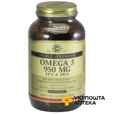Потрійна омега-3 ЕПК і ДГК Solgar капс. 950 мг №100 Солгар Вітамін енд Херб (США)