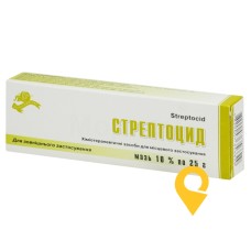 Стрептоцид мазь 10 % 25.г туба Лубнифарм (Україна)