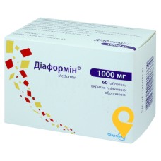 Діаформін табл. 1000 мг №60 Фармак (Україна)