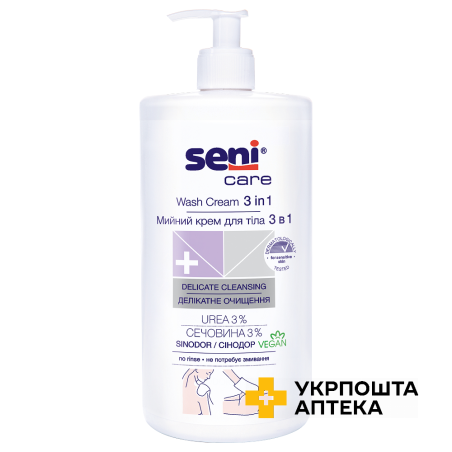 Миючий крем для тіла 3 в 1 SENI CARE 1000 мл. Torunskie ZMO (Польща)