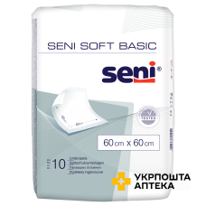Пелюшки гігієнічні SENI SOFT Basic 60х60 см. №10 Torunskie ZMO (Польща)