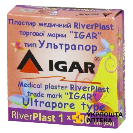 Пластир Ріверпласт Ігар 1 см * 500 см, неткан., ультрапор Ігар (Україна)