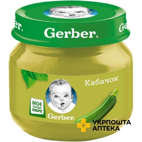 Гербер пюре кабачок 80 г, для дітей від 6 місяців Nestle Polska (Польща)