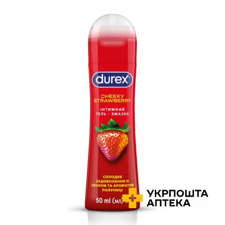 Інтимний гель-змазка DUREX® Cheeky Strawberry зі смаком та ароматом полуниці(лубрикант), 50 мл Reckitt Benckiser Healthcare (Великобританія)